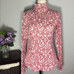 ATHLETA Pineapple Half Zip Pullover